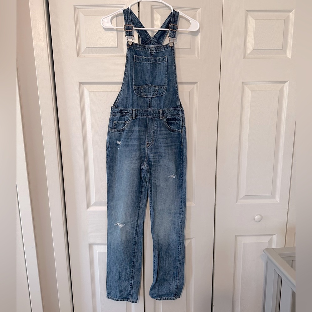 Gap kids size XXL blue denim overalls